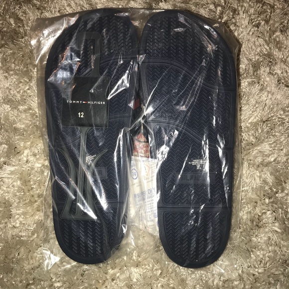 NEW Men’s Tommy Hilfiger Ennis Blue Slides Sandals - Picture 5 of 5